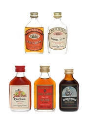Cameron's Red Label, Four Bells, John Peel & Windjammer Bottled 1960s-1970s - Guyana Rum 5 x 5cl / 40%