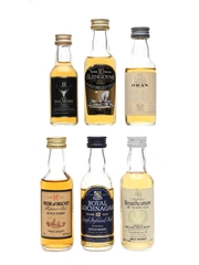 Assorted Scotch Malt Whisky Dalmore, Glengoyne, Oban, Royal Lochnagar, Strathconon 6 x 3cl-5cl