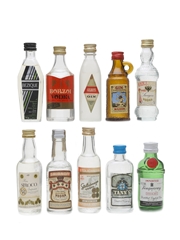 Assorted Gin And Vodka Borzoi, Gilbey's, Mahon, Smirnoff, Sarajevo, Tanqueray 10 x 5cl