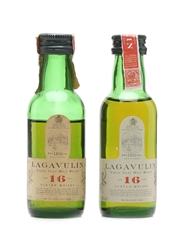 Lagavulin 16 Year Old Bottled Early 1990s - White Horse Distillers 2 x 5cl / 43%