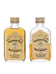 Highland Park 8 Year Old Bottled 1970s - Gordon & MacPhail 2 x 5cl