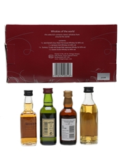 Whiskies Of The World Miniatures Grant's, Jameson, Jack Daniel's, Yamazaki 4 x 5cl