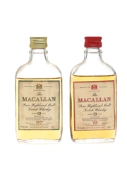 Macallan 10 Year Old Bottled 1970s - Gordon & MacPhail 2 x 4cl