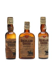 Highland Queen 10 Year Old Bottled 1930s & 1940s 3 x 4.7cl-5.9cl / 43%