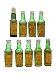 Cutty Sark Bottled 1960s-1970s 9 x 3.9cl-5cl