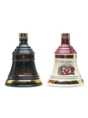 Bell's Christmas 1995 & 1996 Ceramic Decanters