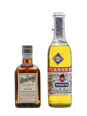Cointreau and Pernod 45 Bottled 1970s 35cl & 48cl