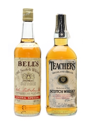 Bell's Extra Special & Teacher's Highland Cream Bottled 1980s 2 x 75cl / 40%