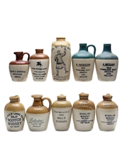 10 x Scotch Whisky Ceramic Miniature 