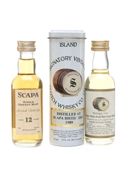Scapa 1989 & 12 Year Old Signatory Vintage & James McArthur's 2 x 5cl