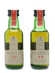 Lagavulin 16 Year Old Bottled 1990s - White Horse Distillers 2 x 5cl / 43%