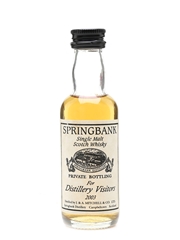 Springbank Distillery Visitors 2003 Private Bottling 5cl / 40%