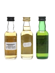 Tullibardine 10, 13 & 15 Year Old Cadenhead's, Hart Brothers & Distillery Bottling 3 x 5cl