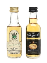 Speyside 10 & 12 Year Old Distillery Bottling & Hart Brothers 2 x 5cl