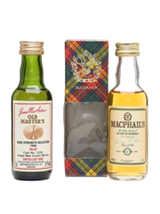 James MacArthur's 1992 & Macphail's Islay Single Malt Scotch Whisky 2 x 5cl
