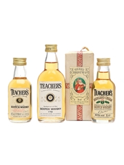 Teacher's Highland Cream Bottled 1970s & 1980s 3 x 5cl / 40%