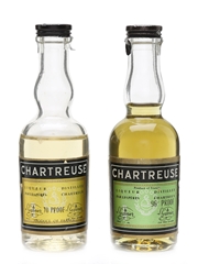 Chartreuse Green & Yellow Bottled 1960s-1970s 2 x 3cl-5cl