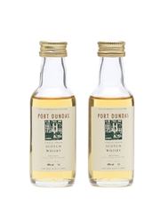 Port Dundas Single Grain Scotch Whisky 2 x Miniatures 