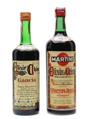 Gancia & Martini Elixir China Bottled 1970s-1980s 2 x 75cl-100cl