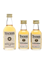 Teacher's Highland Cream Bottled 1970s 3 x 5cl / 40%