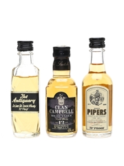 Antiquary, Clan Campbell & Hundred Pipers  3 x 5cl