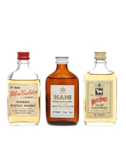 Glen Calder, Haig Gold Label & White Horse Bottled 1970s 3 x 5-5.6cl / 40%