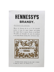 Hennessy Early 20th Century Advertisement Flier
