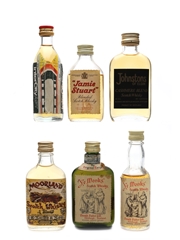 Assorted Blended Scotch Whisky Bottled 1970s-1980s - Grant's, Jamie Stuart, Ye Monks 6 x 4cl-5cl