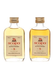 Scapa 8 Year Old Bottled 1980s - Gordon & MacPhail 2 x 5cl