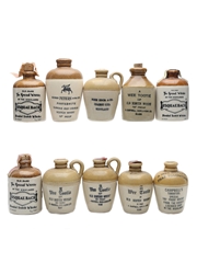 10 x Scotch Whisky Ceramic Miniature 