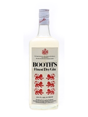 Booth's Finest Dry Gin Bottled 1970s 78cl / 40%