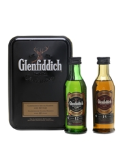Glenfiddich 12 & 15 Year Old Presentation Tin 2 x 5cl / 40%