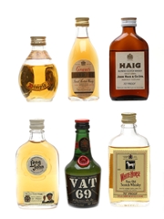 Assorted Blended Scotch Whisky Grant's, Haig's Dimple, Haig, Long John, Vat 69 & White Horse 6 x 5cl / 40% ABV