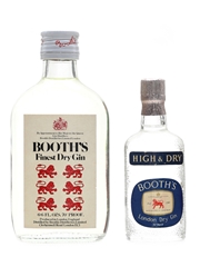 Booth's Gin Bottled 1960s-1970s 2 x 5cl-18cl / 40%