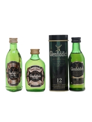 Glenfiddich 8 Year Old, 12 Year Old & Pure Malt  3 x 4.7cl-5cl / 40%