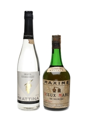 Frattina Grappa & Maxime Vieux Marc  2 x 70cl
