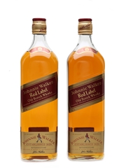 Johnnie Walker Red Label Bottled 1990s 2 x 100cl / 43%