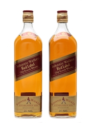 Johnnie Walker Red Label Bottled 1990s 2 x 100cl / 43%