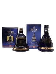 Bell's 8 Year Old Ceramic Decanters Golden Jubilee & 50th Birthday 2 x 70cl / 40%