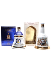 Bell's Ceramic Decanters Golden Anniversary & The Royal Wedding 70cl & 75cl