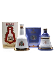 Bell's Ceramic Decanters The Royal Wedding & 100th Birthday 70cl & 75cl