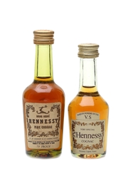 Hennessy Bras Arme & VS Bottled 1970s 2 x 5cl / 40%