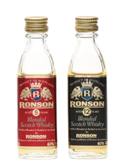 Ronson 5 Year Old & 12 Year Old  2 x 5cl