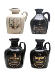 Douglas Laing Ceramic Jugs Bar Scotch, Clydebank, Kentshire & Langside 4 x 4.7cl-5cl
