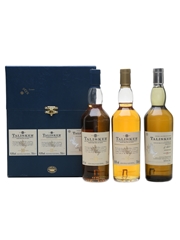 Talisker Gift Set -10, 18 & 25 Year Old Autographed: Sir Ranulph Fiennes, Tom Avery & Dean Richards 3 x 20cl / 45.8%