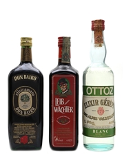 Don Bairo, Leib Wachter & Ottoz Bottled 1970s-1990s 3 x 70cl-75cl