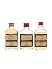 Scapa 8 Year Old 70 & 100 Proof Bottled 1970s - Gordon & MacPhail 3 x 5cl