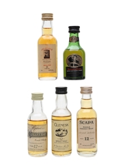Assorted 12 Year Old Single Malt Scotch Whisky Aberlour, Bunnahabhain, Cragganmore, Glenesk & Scapa 5 x 5cl