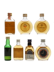Assorted Blended Scotch Whisky Bottled 1970s-1980s - Beneagles, Chequers, Famous Grouse & Royal Ages 7 x 5cl-7.1cl