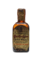 Hepburn's Perfection Unblended All Malt 12 Year Old Bottled 1930s - Horton & Converse 4.7cl / 45%